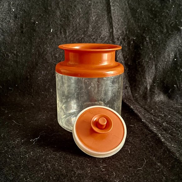 4 - Vintage Estate Tupperware Clear Push Button Lid Storage - Picture 5 of 12
